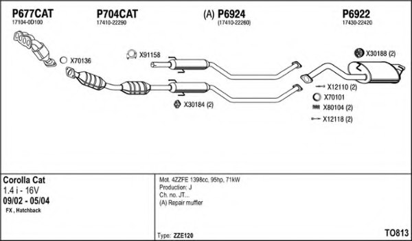 FENNO TO813 Exhaust System